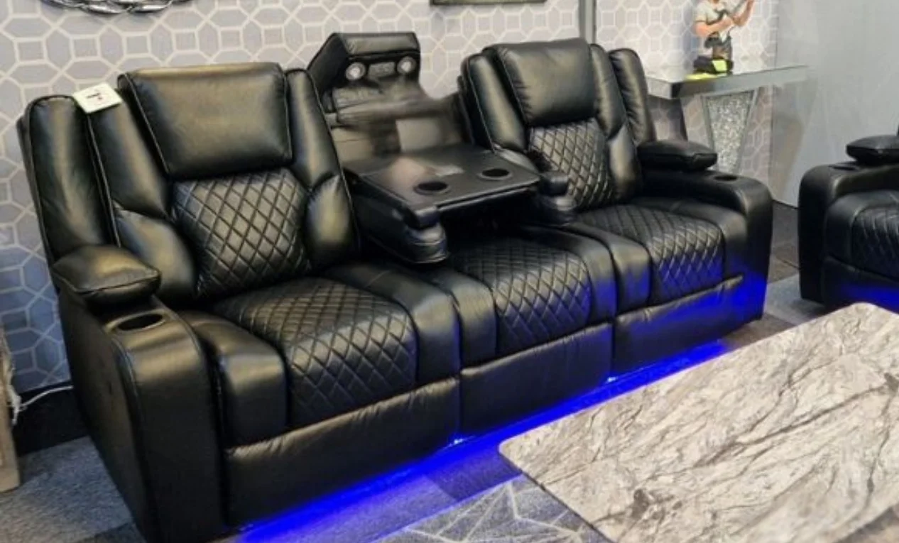 Bravo Power Recliner Black 3 Seater